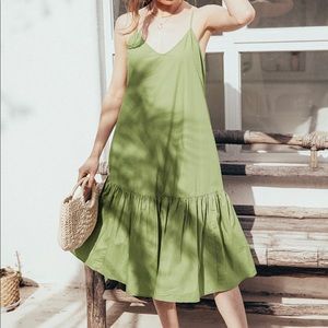 NEW Never worn* Ada green pull over a-shape dress